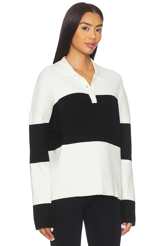 view 2 of 4 PENLEE セーター in White & Black Stripe