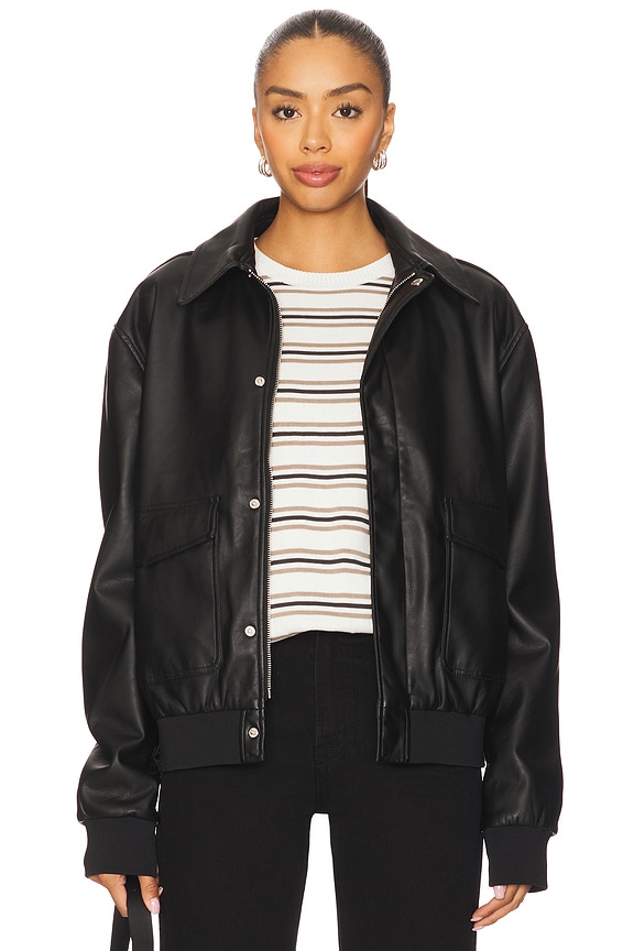 view 2 of 5 Tessa Faux Leather Jacket in Black