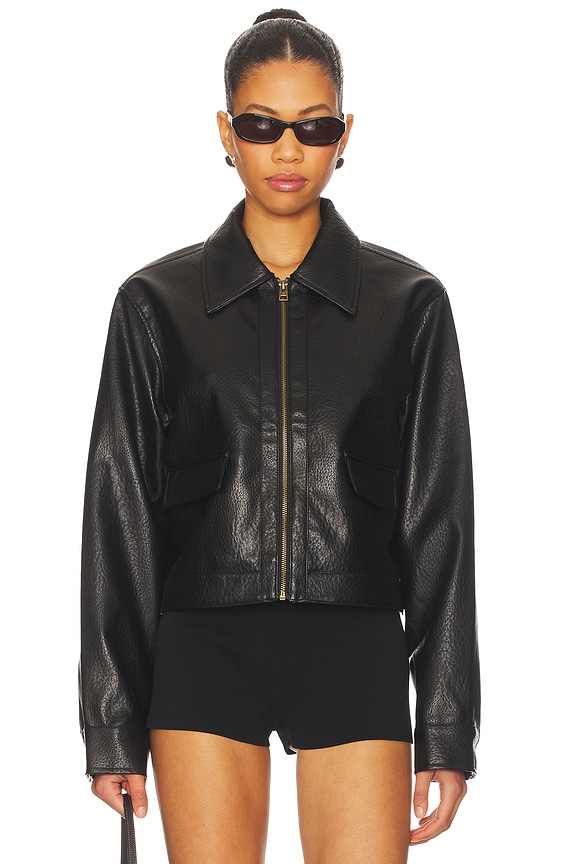 view 2 of 5 Fianna Faux Leather Jacket in Black