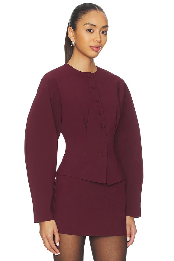 view 2 of 4 Mamie Blazer in Burgundy