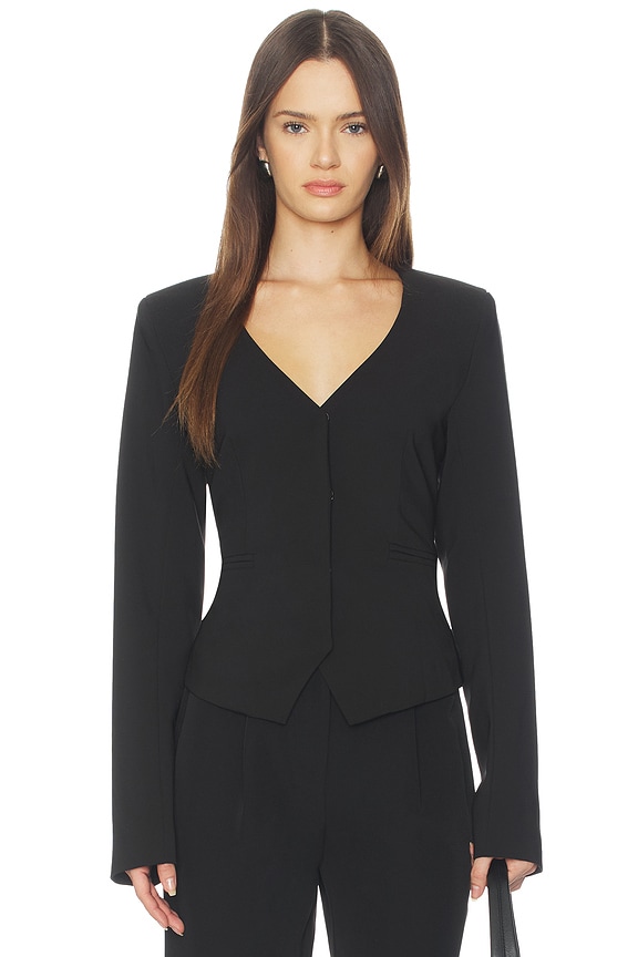 view 2 of 5 Ariyah Scarf Blazer in Black