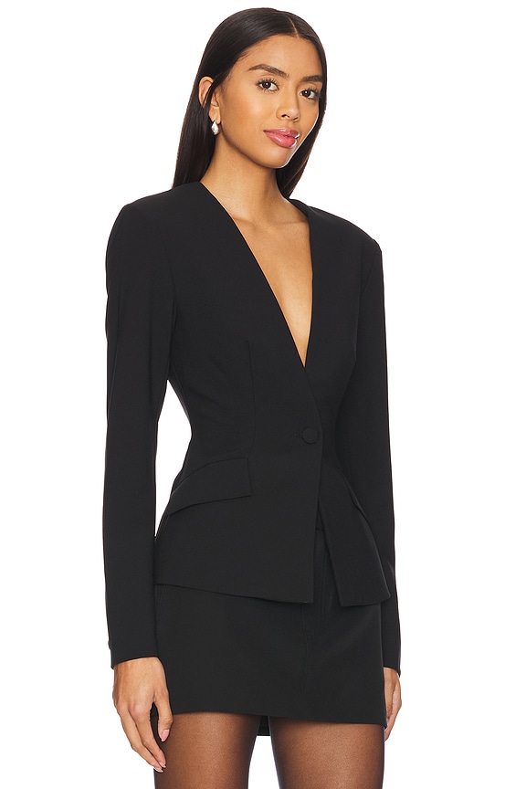 view 2 of 4 Elizabeth Deep V Blazer in Black