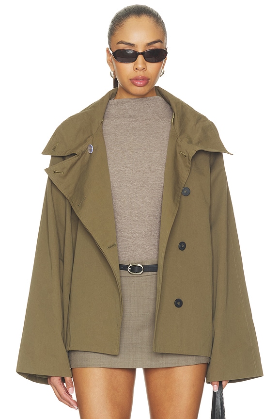 view 2 of 5 Katlynne Trench Jacket in Olive