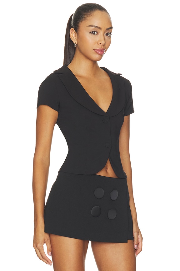 view 2 of 4 Laurel Short Sleeve Blazer in Black