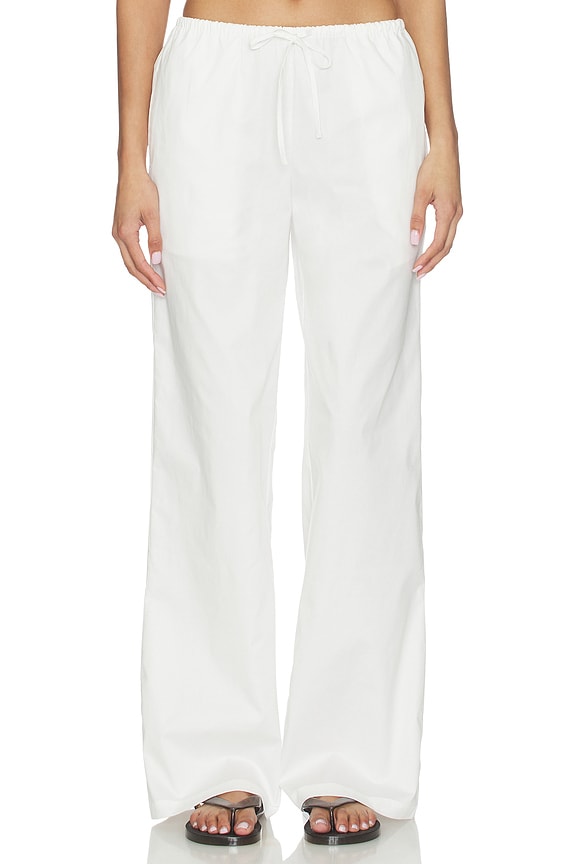 view 1 of 6 Lyndzi Drawstring Pant in White