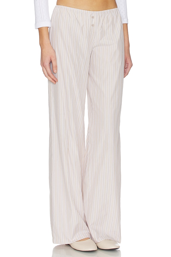 view 2 of 6 Athena Pant in Beige Stripe