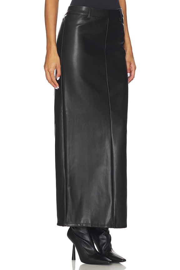 view 2 of 6 Kayla Faux Leather Skirt in Black