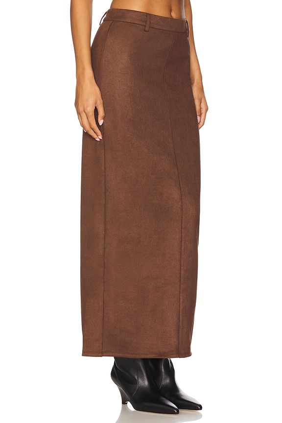 view 2 of 6 Bailey Faux Suede Skirt in Brown