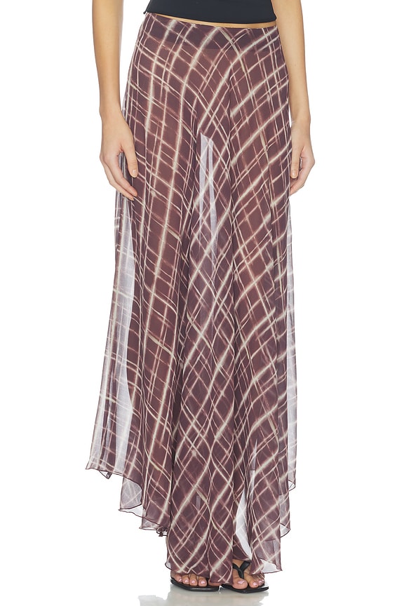 view 2 of 6 FALDA DIANNE in Burgundy Plaid