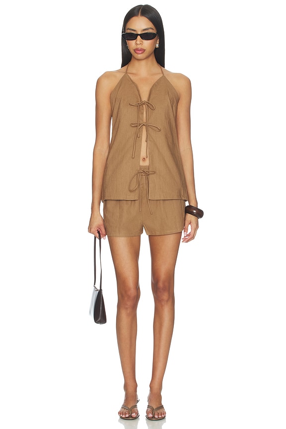 view 1 of 4 Naomi Short Set in Tan