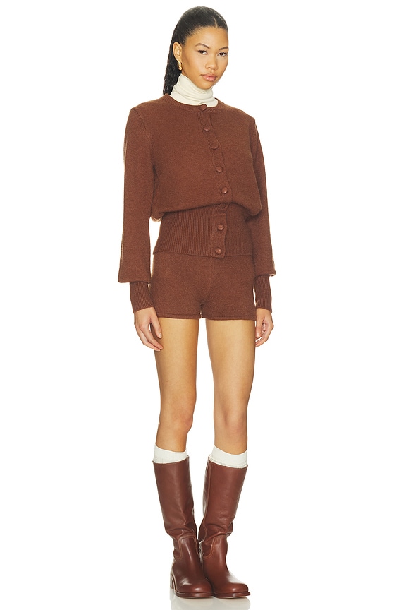 view 2 of 4 Belle Short Set in Brown