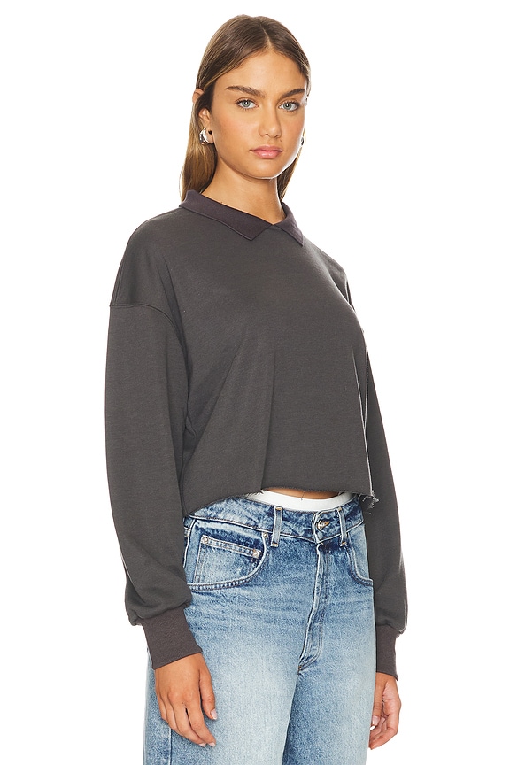 view 2 of 4 Vashti Top in Dark Gray