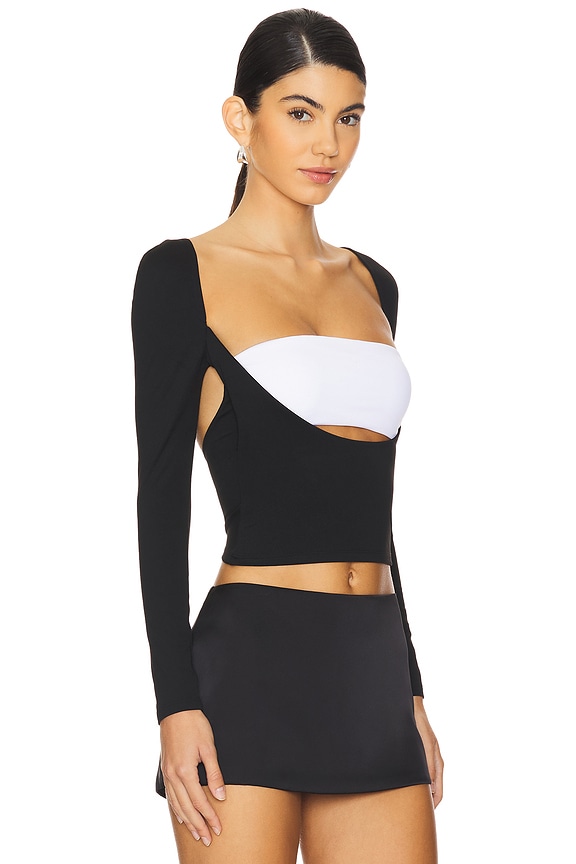 view 2 of 4 Rocco Cut Out Top in Black