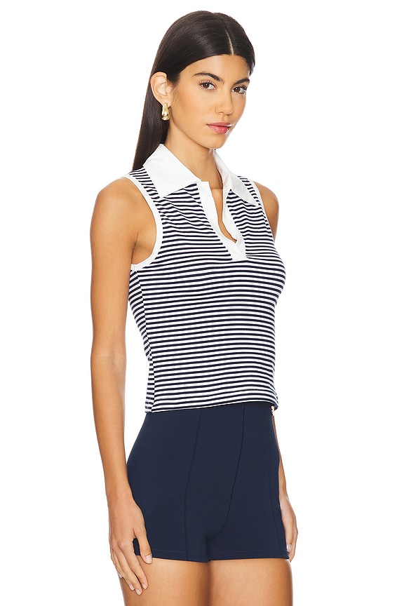 view 2 of 5 Zena Top in Navy & White