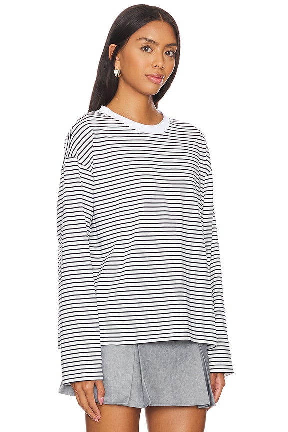 view 2 of 5 Lily Long Sleeve Top in Blue Stripe