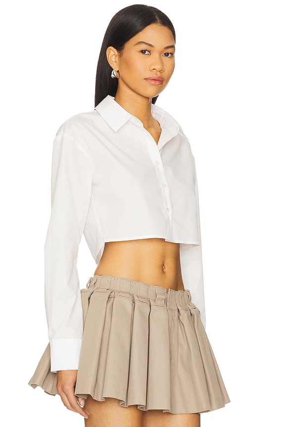 view 2 of 4 Roma Button Up Top in White