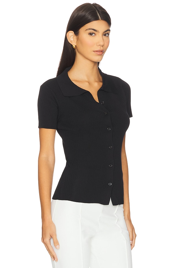 view 2 of 4 Kelia Button Up Top in Black
