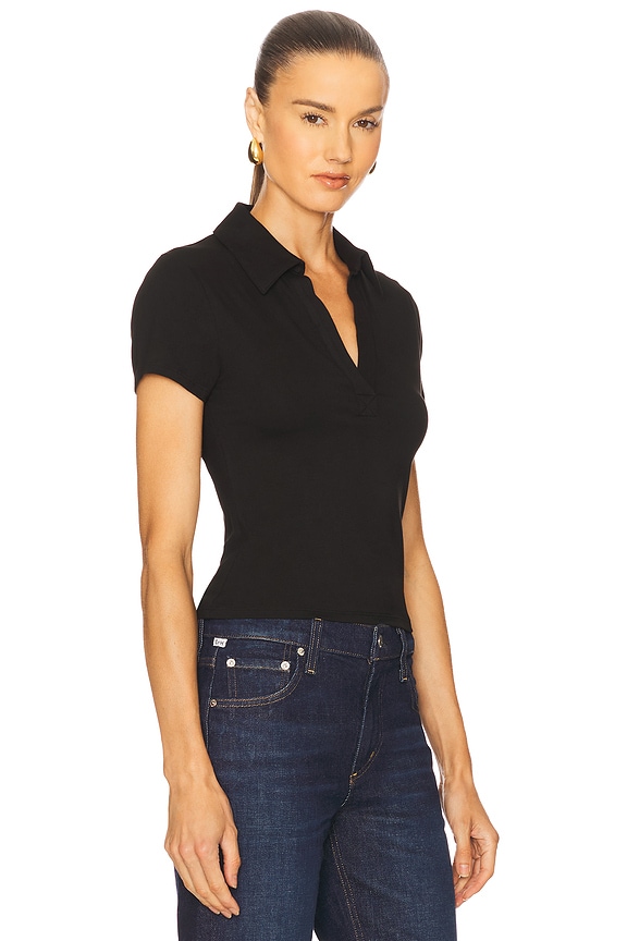 view 2 of 4 Terri Polo Top in Black