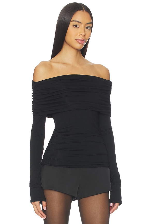 view 2 of 4 Velika Off Shoulder Top in Black