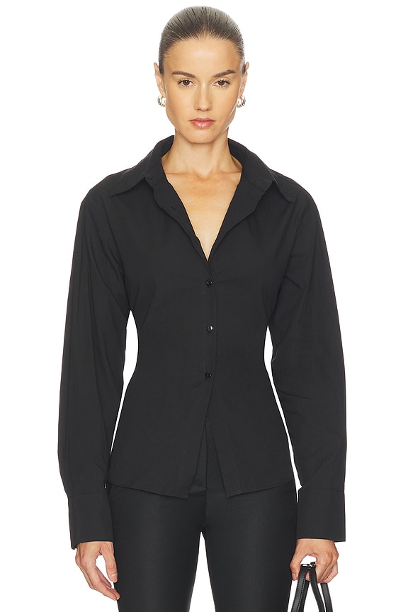 view 2 of 5 Clarise Open Back Top in Black