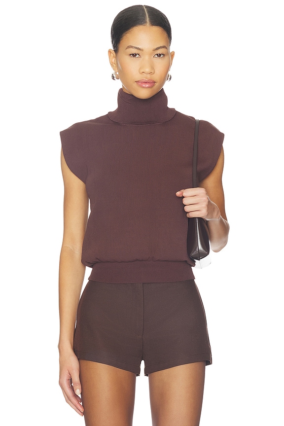 view 1 of 4 Elisha Turtleneck Top in Brown