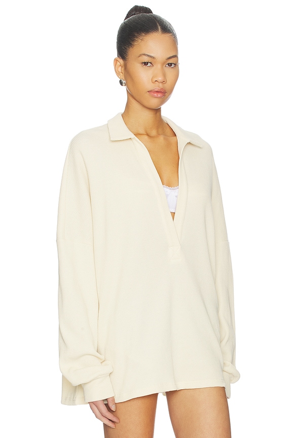 view 2 of 4 Deanna Deep V Top in Cream