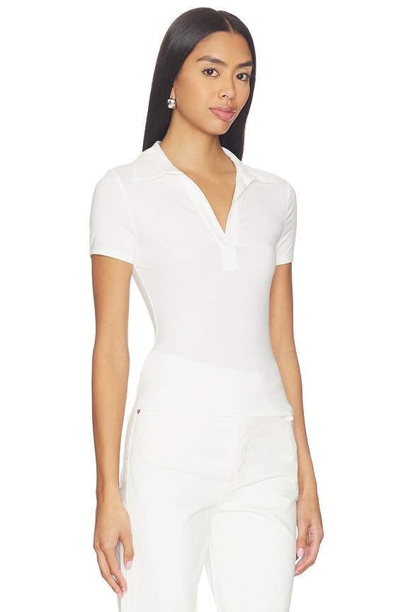 view 2 of 4 Terri Polo Top in White