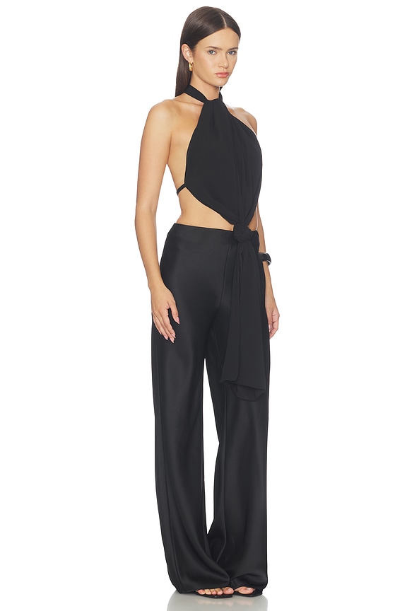 view 2 of 3 Charlotte Halter Top in Black