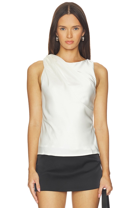 view 1 of 4 X Ivana Ramirez Laney Drape Top in Ivory