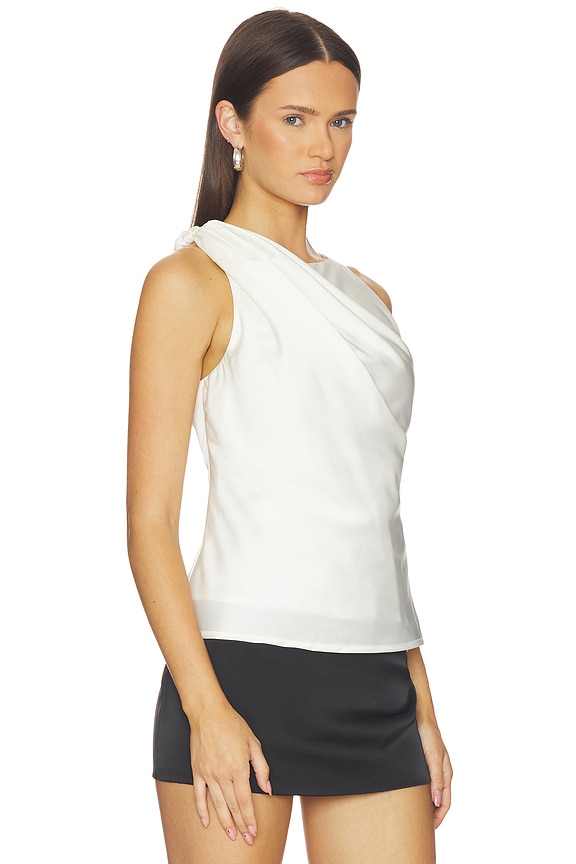 view 2 of 4 X Ivana Ramirez Laney Drape Top in Ivory