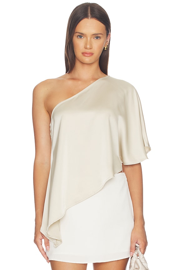 view 1 of 4 Odette Asymmetrical Top in Champagne