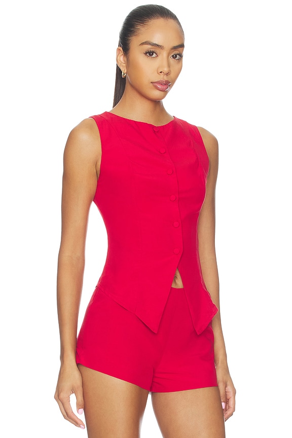 view 2 of 4 Jess Top in Red