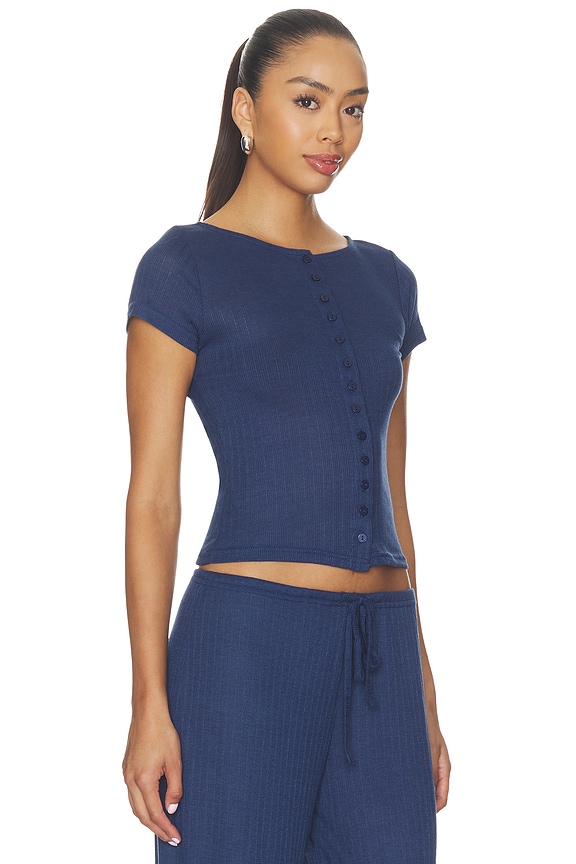 view 2 of 4 Romee Button Up Tee in Navy
