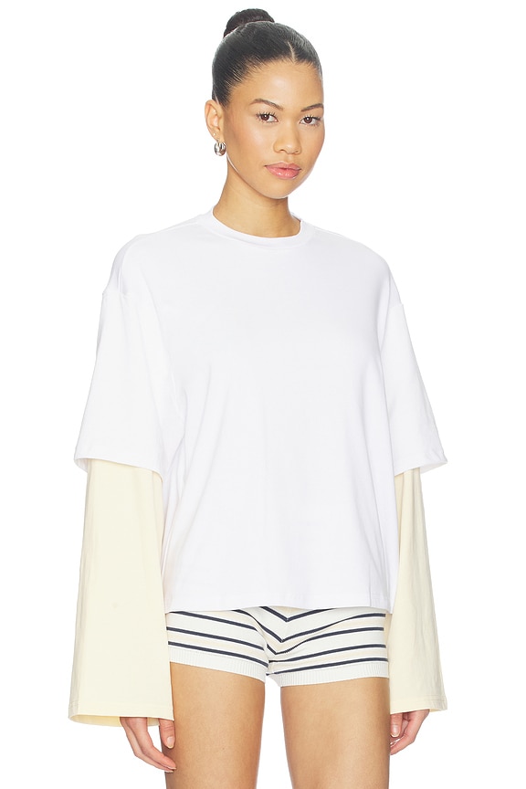 view 2 of 4 Analeah Top in White & Cream