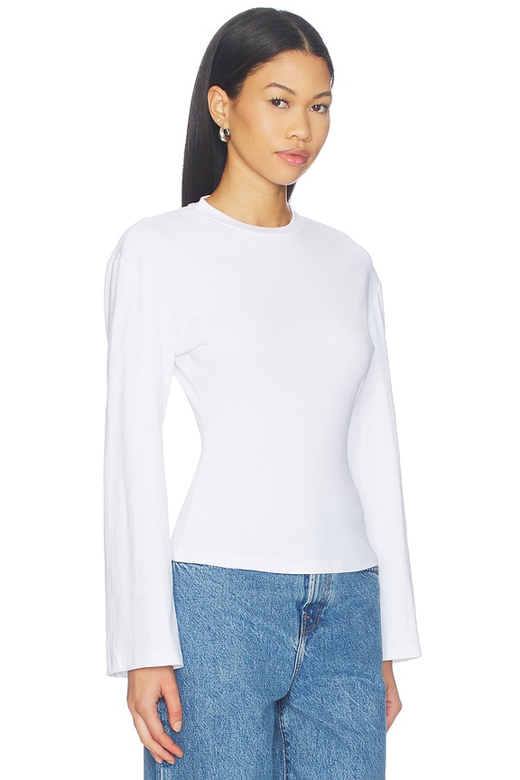 view 2 of 4 Riley Long Sleeve Top in White