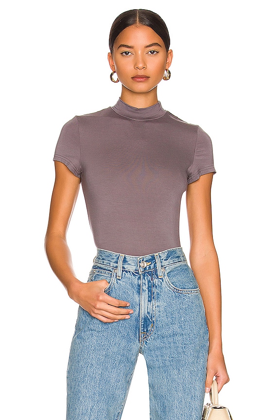 view 1 of 4 Aleksa Baby Tee in Charcoal