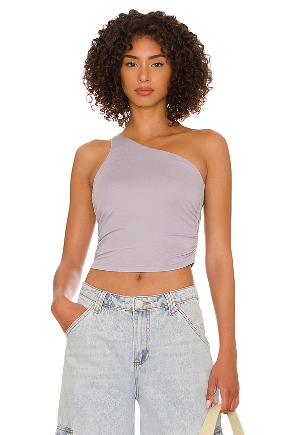 view 1 of 4 Adriana One Shoulder Top in Lavender