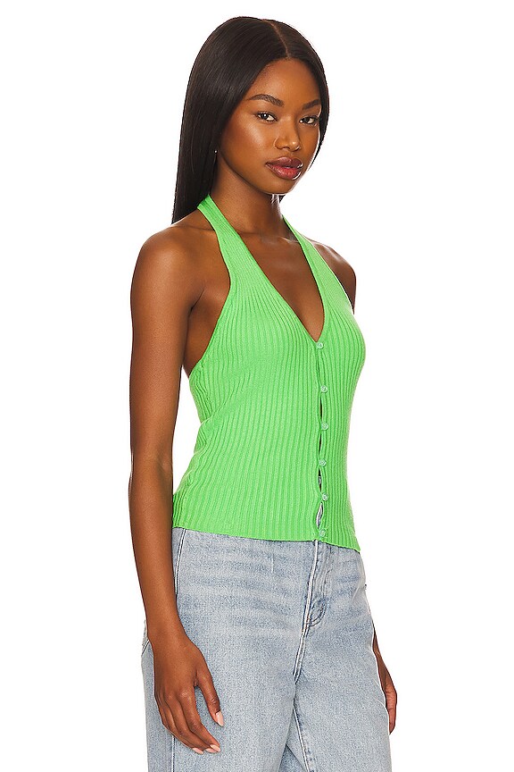 view 2 of 4 Andrea Halter Top in Green