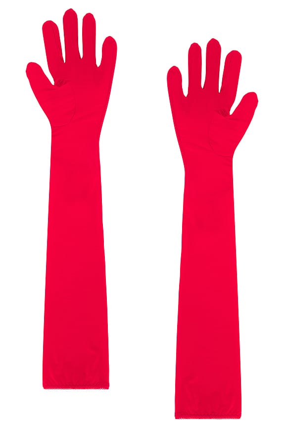 view 2 of 2 Manon Long Gloves in Red