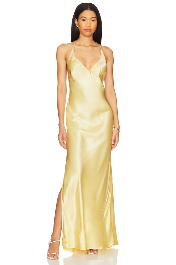 view 2 of 4 ROBE MAXI JUSTINA in Yellow
