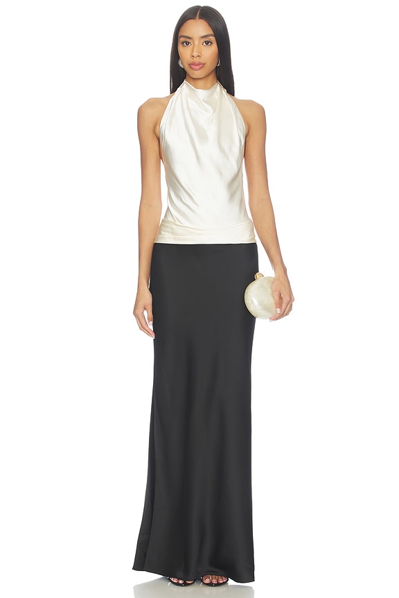 view 2 of 5 ROBE MAXI AYLA in Black & White