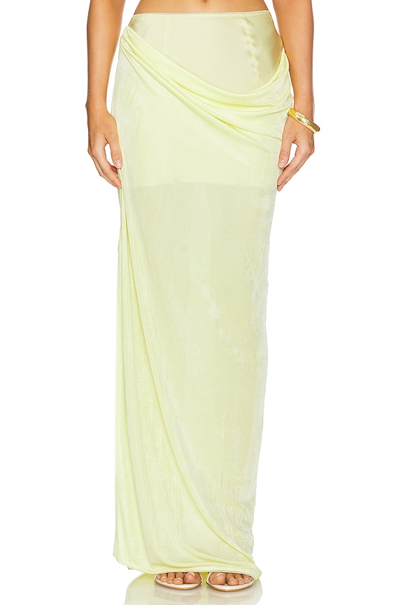 view 2 of 5 Casey Draped Maxi Skirt in Yellow