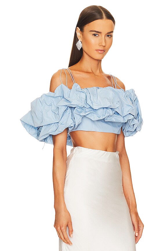 view 2 of 4 Antoinette Top in Baby Blue