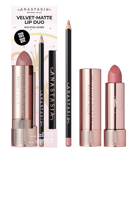 view 1 of 5 DUO LÈVRES VELVET-MATTE LIP DUO in Muted Mauve & Hush Rose