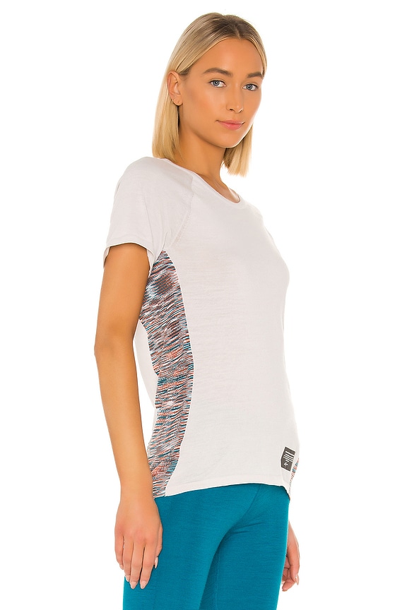 view 2 of 5 Crew Tee in White, Active Orange & Active Teal