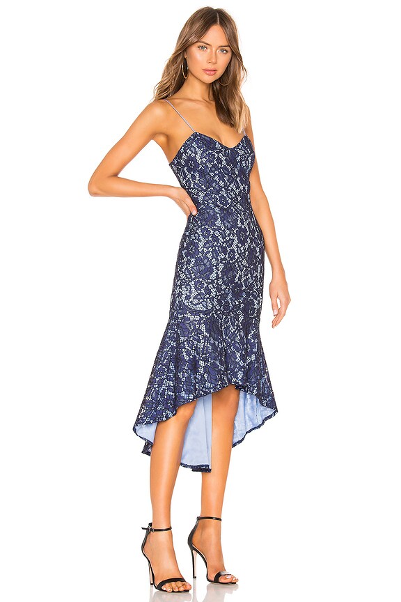 view 2 of 4 Angeline Lace Ruffle Dress in Indigo