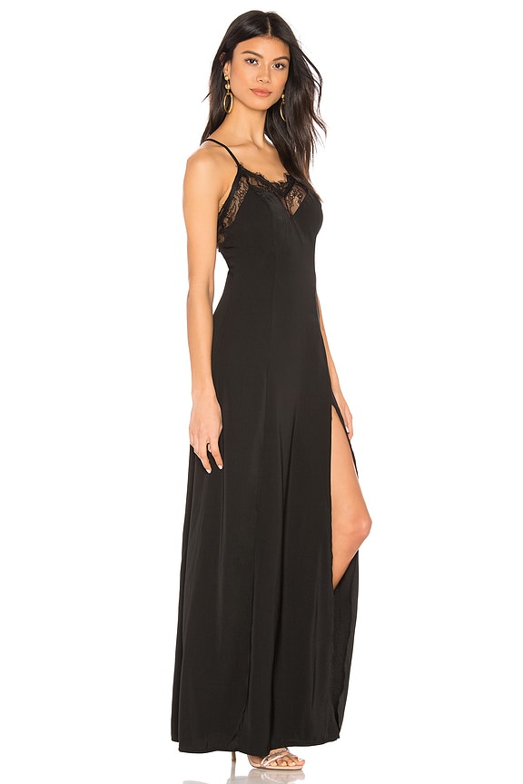 view 2 of 3 Devon Lace Tie Maxi in Black