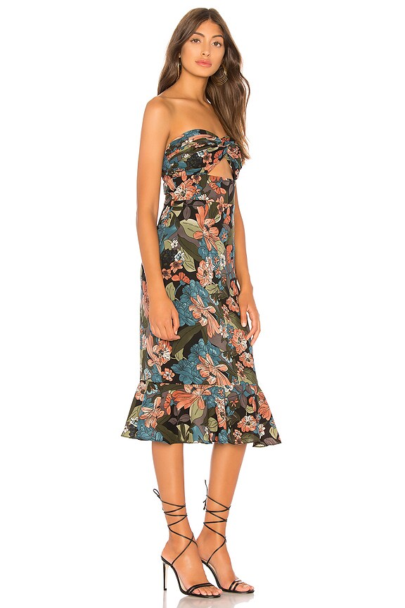 view 2 of 3 ROBE MI-LONGUE CHLOE in Blue Multi