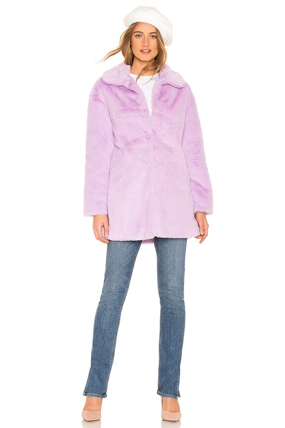 view 2 of 4 ABRIGO PIEL SINTÉTICA ALIE in Purple