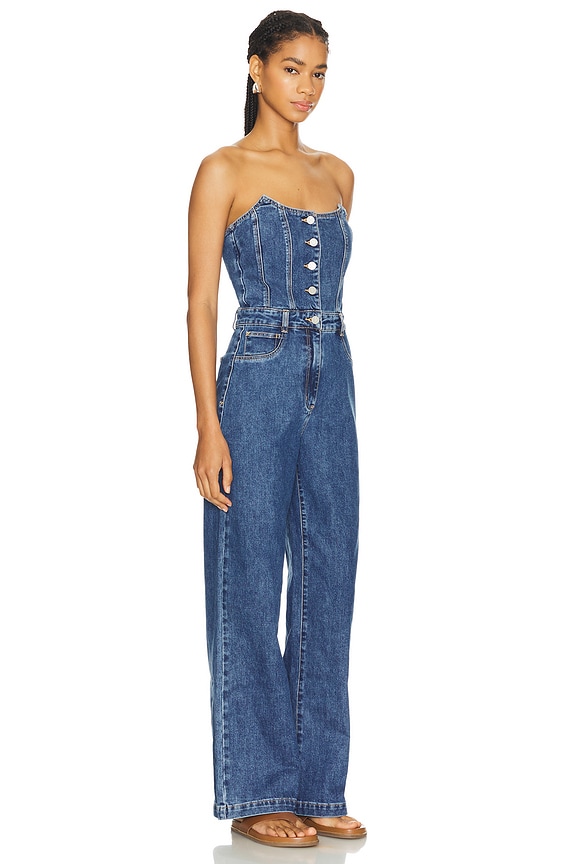 view 2 of 3 Viva Jumpsuit in Mid Blue